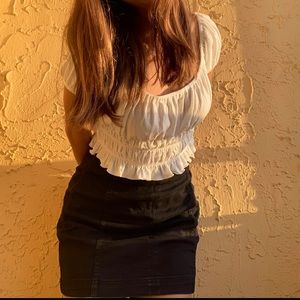 White Ruched Top - Wave Riding Vehicles